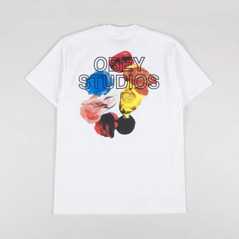Obey Studios Palette T Shirt White