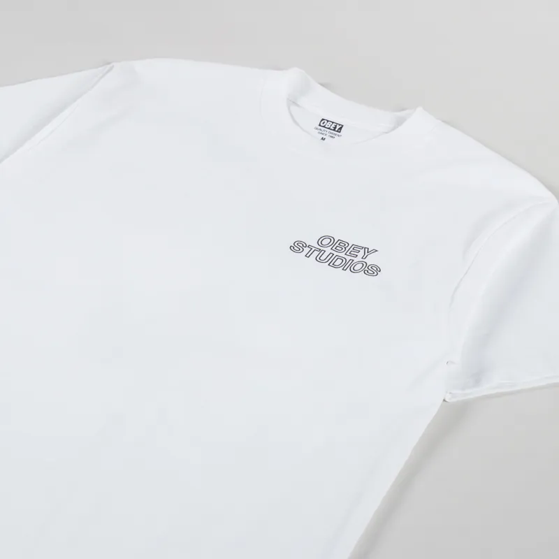 Obey Studios Palette T Shirt White-3