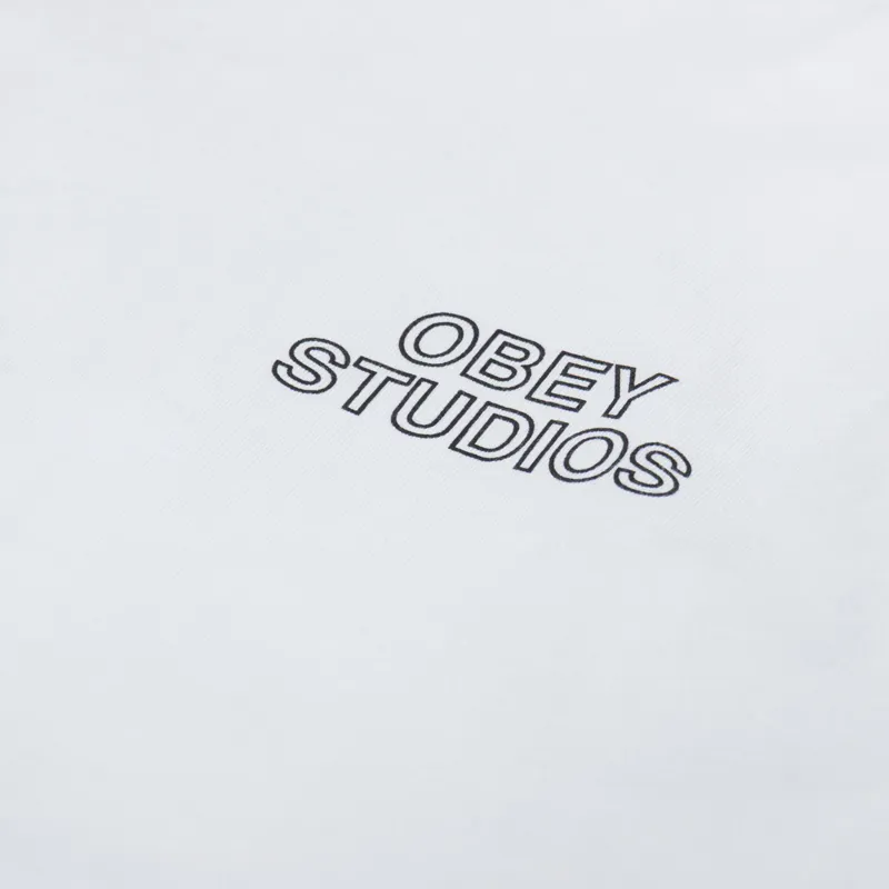 Obey Studios Palette T Shirt White-5