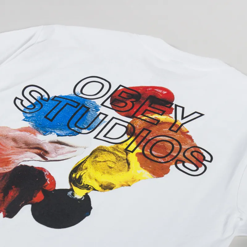 Obey Studios Palette T Shirt White-4