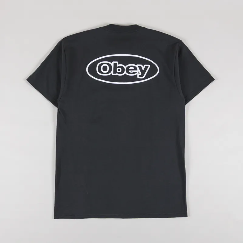 Obey Reaction T Shirt Vintage Black