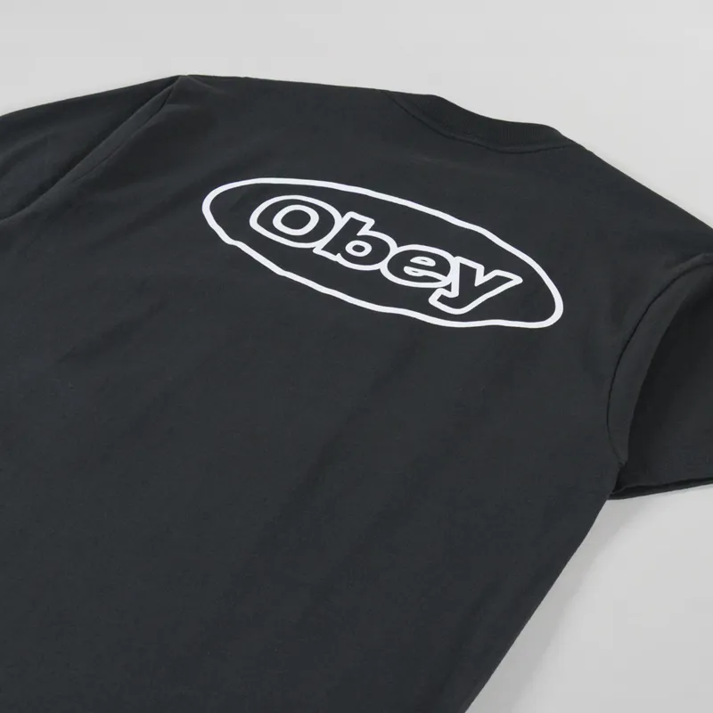 Obey Reaction T Shirt Vintage Black-2