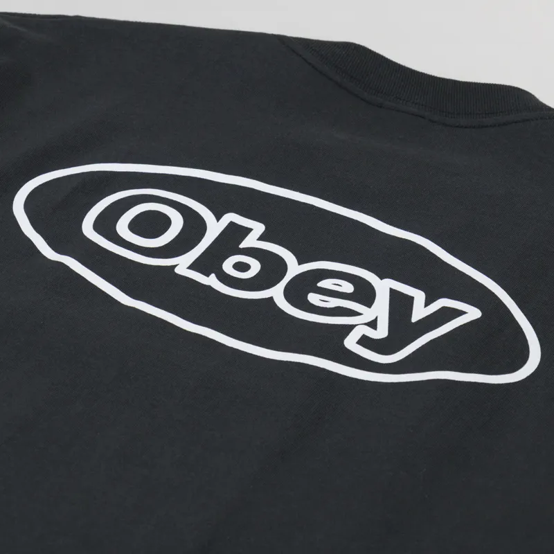 Obey Reaction T Shirt Vintage Black-4