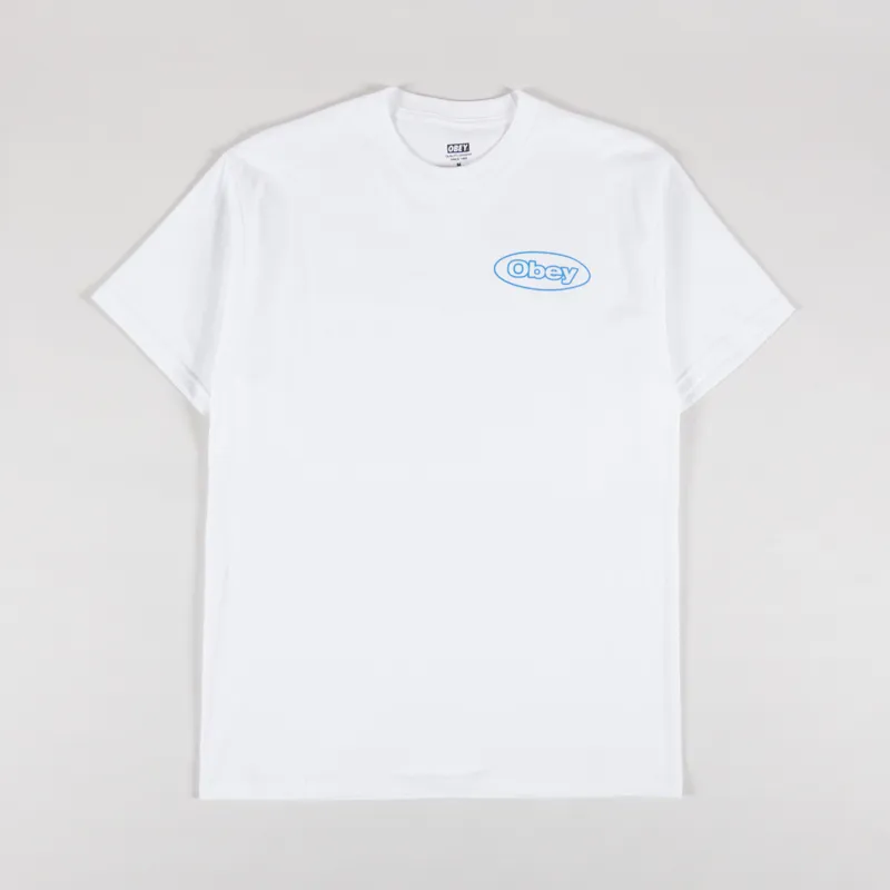 Obey Reaction T Shirt White-1