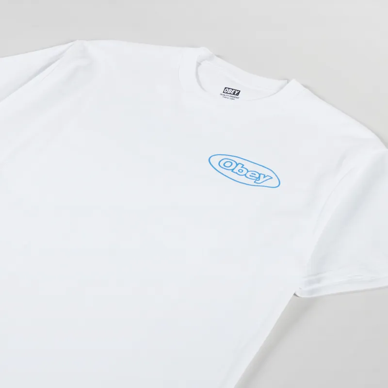 Obey Reaction T Shirt White-3
