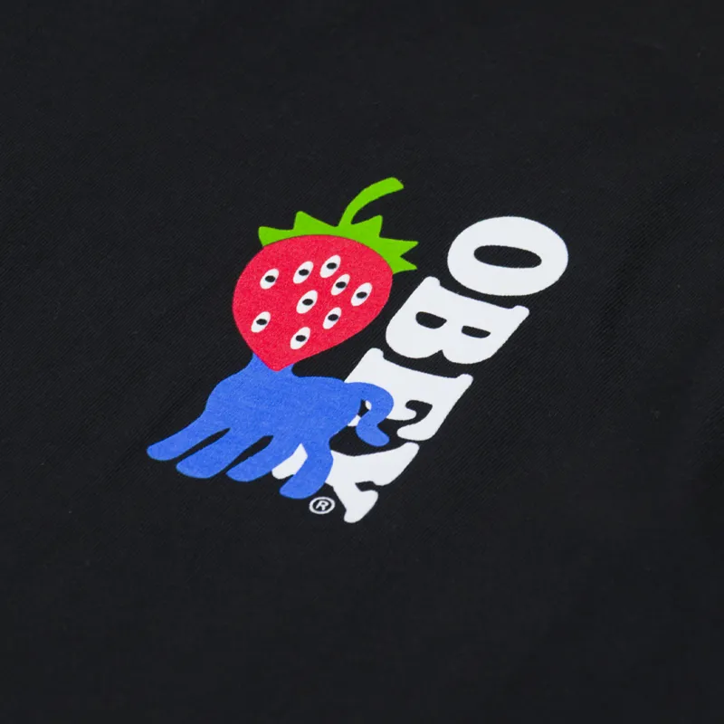Obey Strawberry T Shirt Black-5