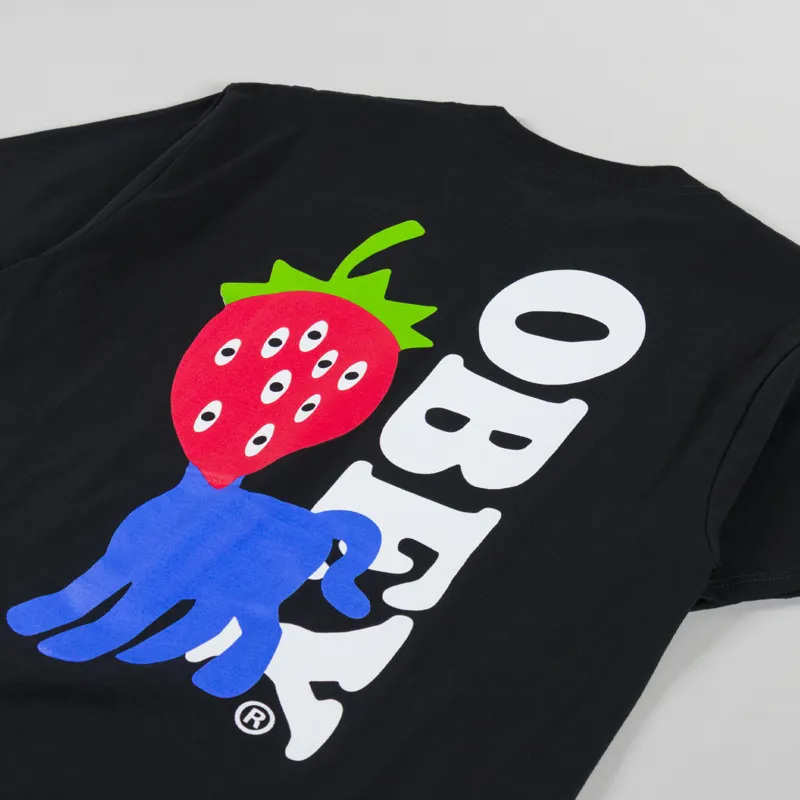 Obey Strawberry T Shirt Black-2