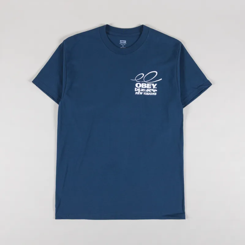 Obey Bizarre New Visions T Shirt Harbour Blue-1