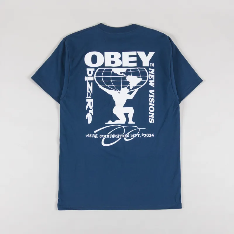 Obey Bizarre New Visions T Shirt Harbour Blue