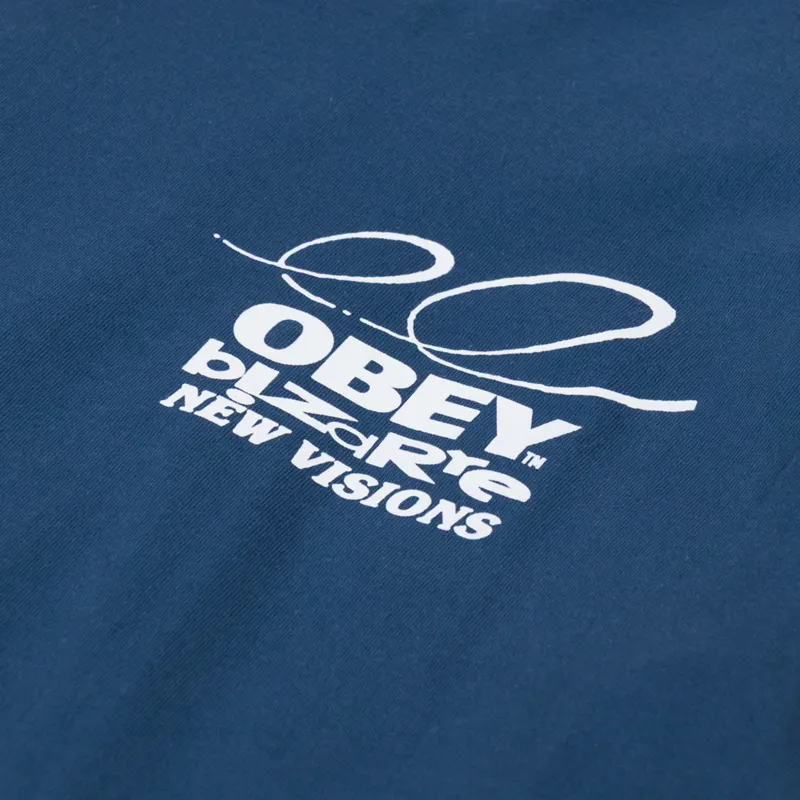 Obey Bizarre New Visions T Shirt Harbour Blue-5