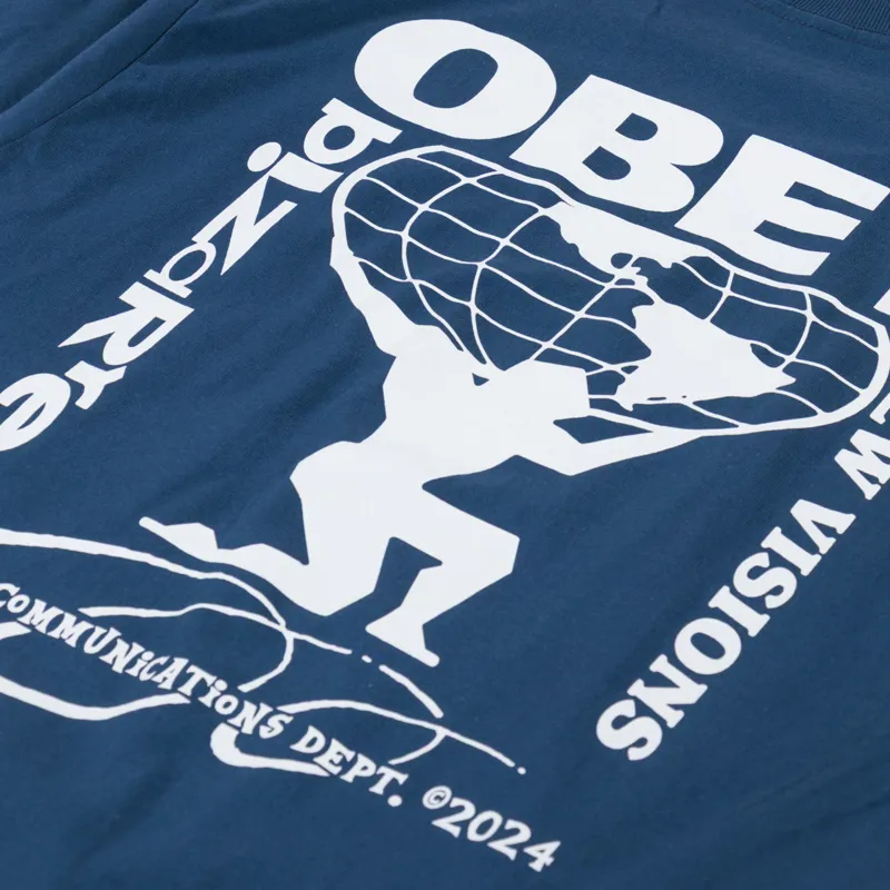 Obey Bizarre New Visions T Shirt Harbour Blue-4