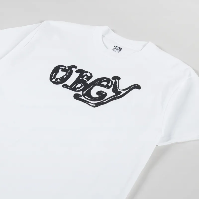 Obey Marker T Shirt White-1