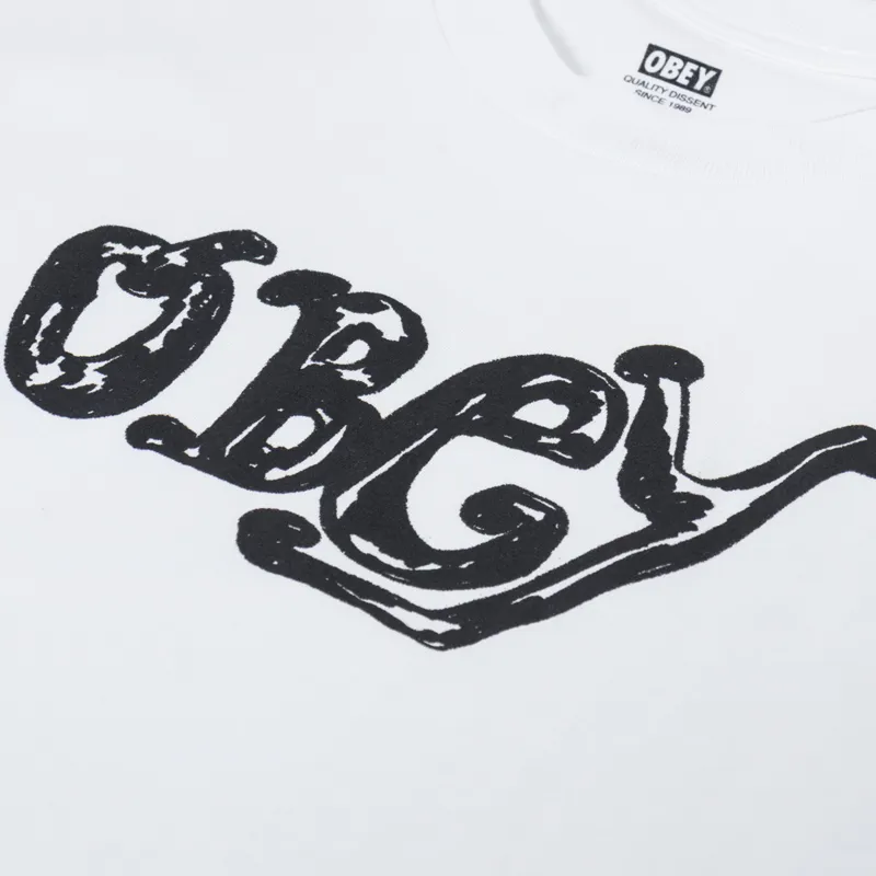 Obey Marker T Shirt White-2
