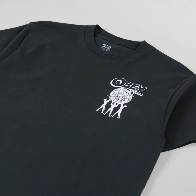 Obey Uplift T Shirt Vintage Black-3
