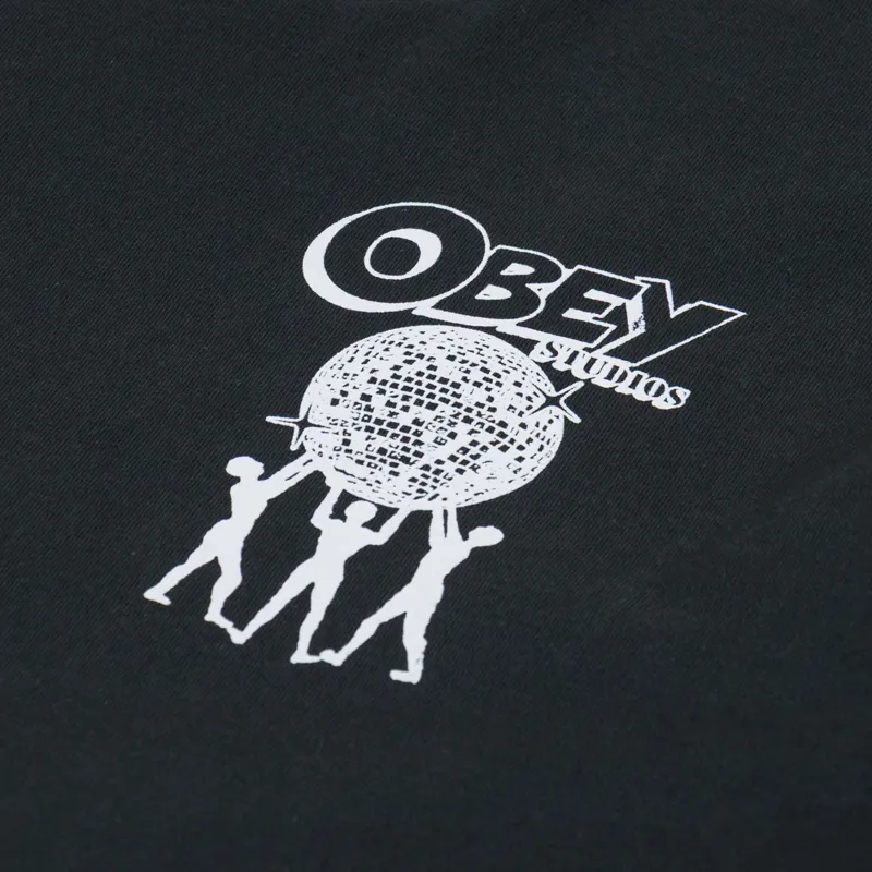 Obey Uplift T Shirt Vintage Black-5