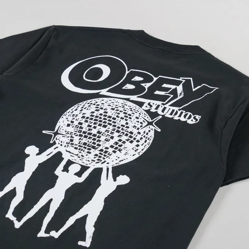 Obey Uplift T Shirt Vintage Black-2