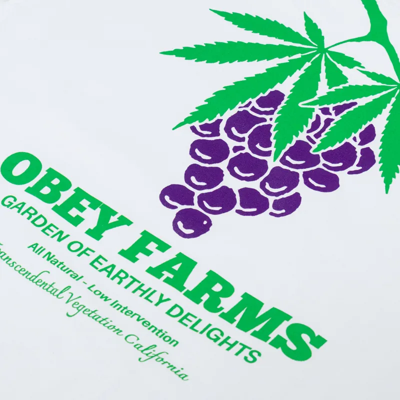 Obey Farms T Shirt White-4