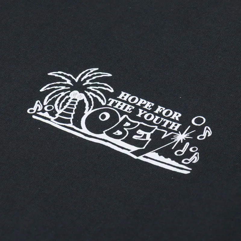 Obey Hope For The Youth T Shirt Vintage Black-5