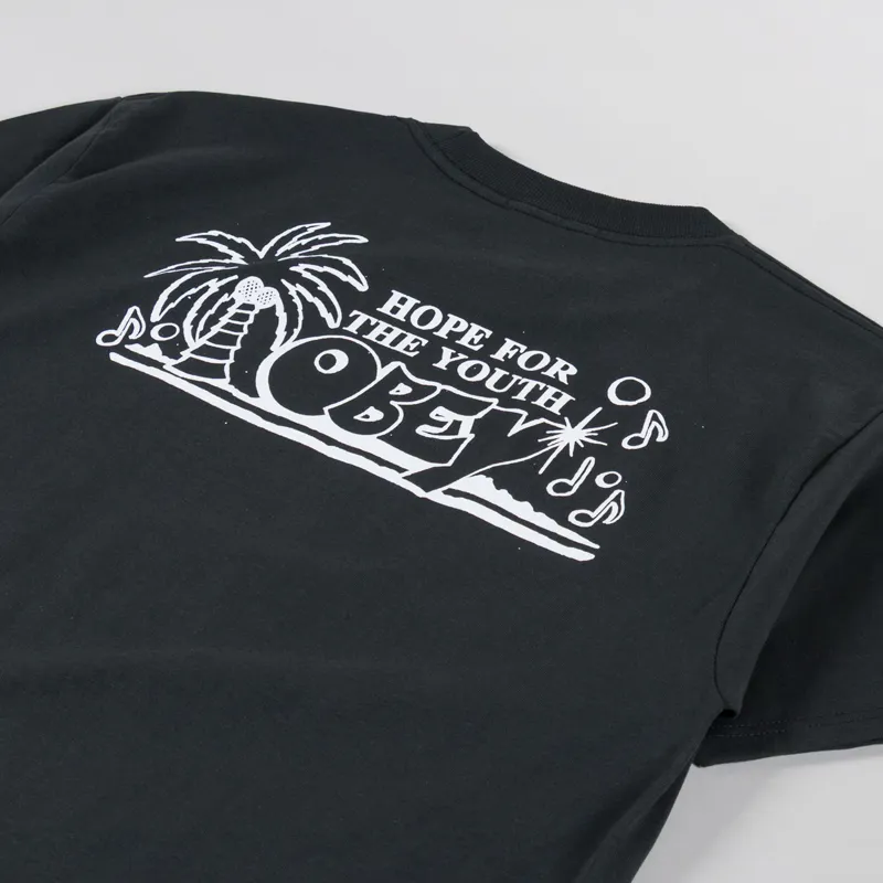 Obey Hope For The Youth T Shirt Vintage Black-2