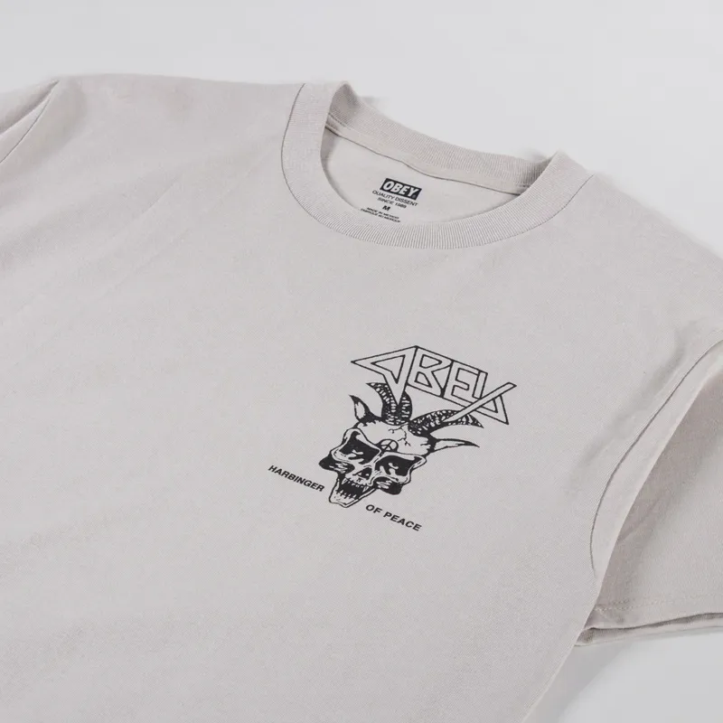 Obey Harbinger Of Peace T Shirt Silver Grey-3