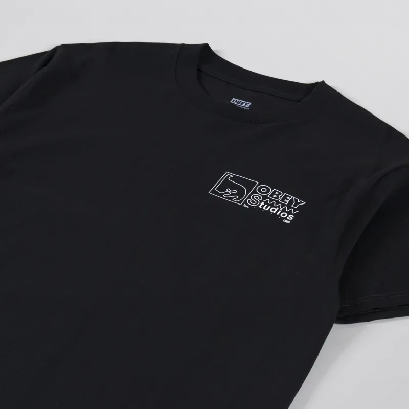 Obey Studios Inc 1989 T Shirt Black-3