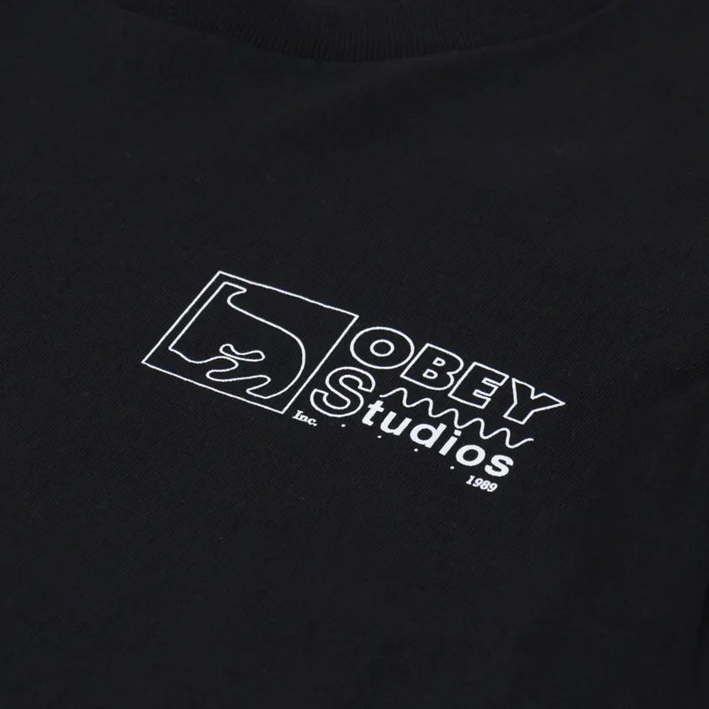 Obey Studios Inc 1989 T Shirt Black-5