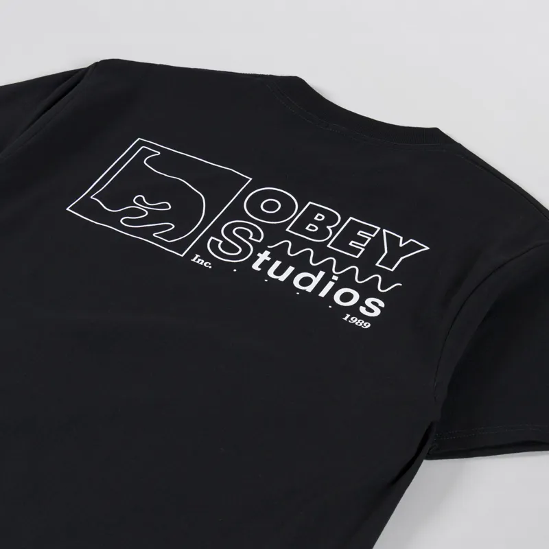 Obey Studios Inc 1989 T Shirt Black-2