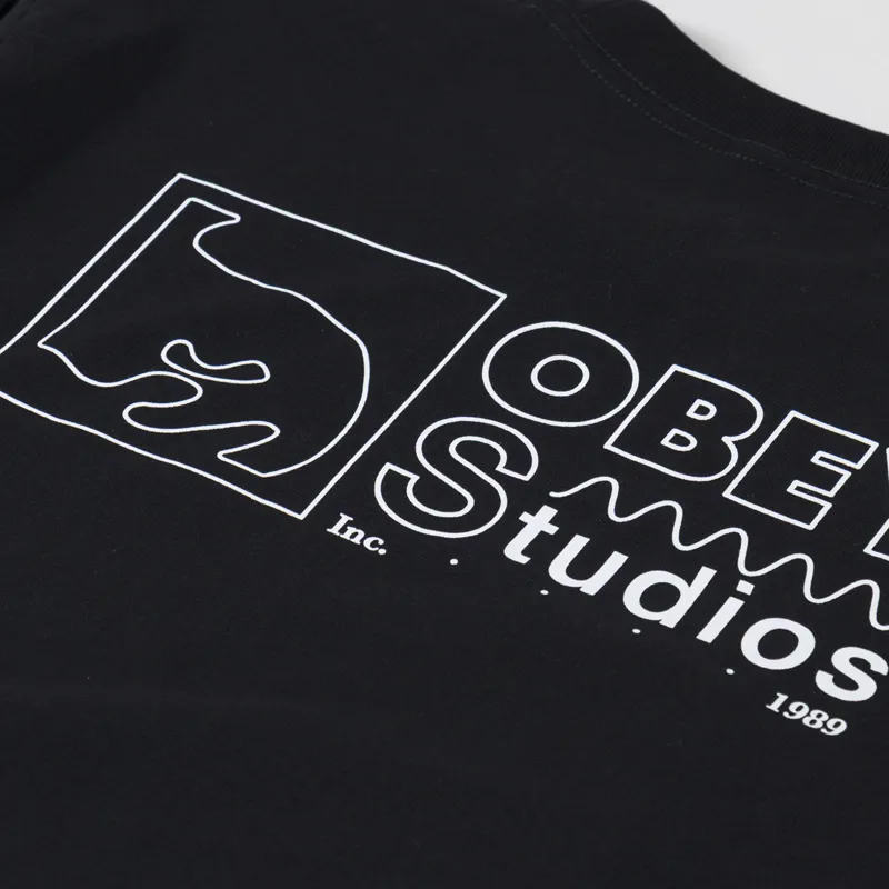 Obey Studios Inc 1989 T Shirt Black-4