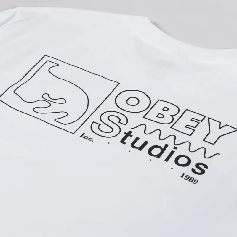 Obey Studios Inc 1989 T Shirt White-4