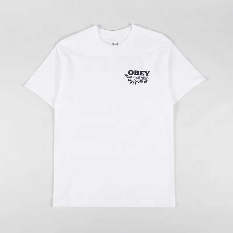 Obey Civilization T Shirt White-1