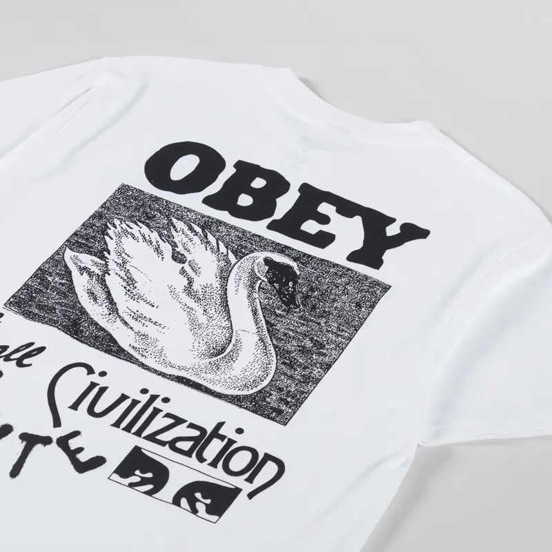 Obey Civilization T Shirt White-2