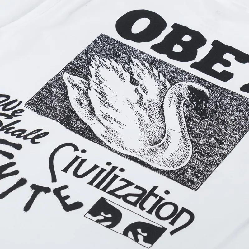 Obey Civilization T Shirt White-4