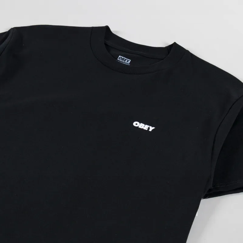 Obey Sound + Resistance Bird T Shirt Black-3