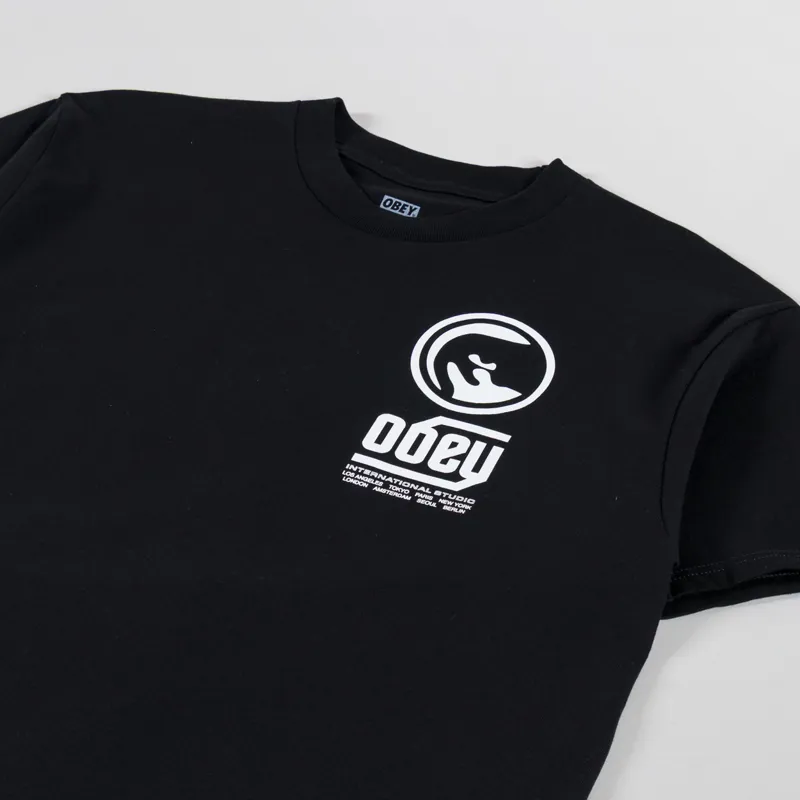 Obey Trademark T Shirt Black -3