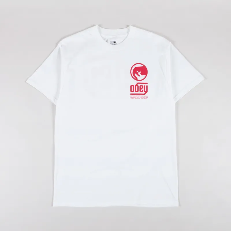 Obey Trademark T Shirt White-1