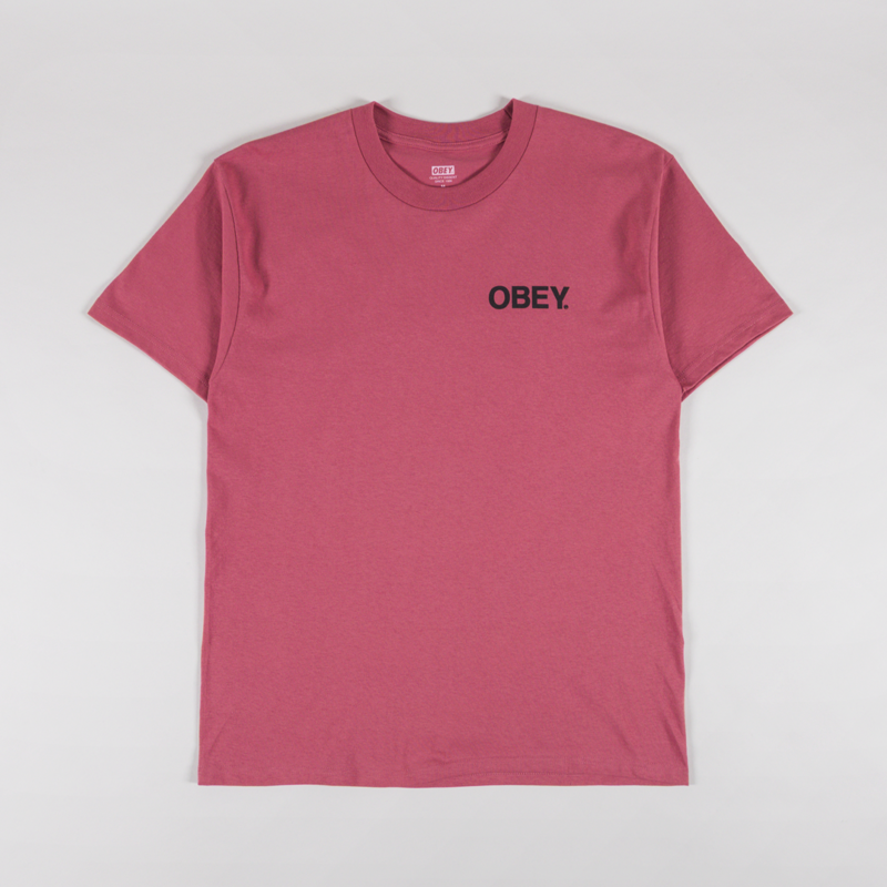 Obey Doberman T Shirt Mineral Red-1