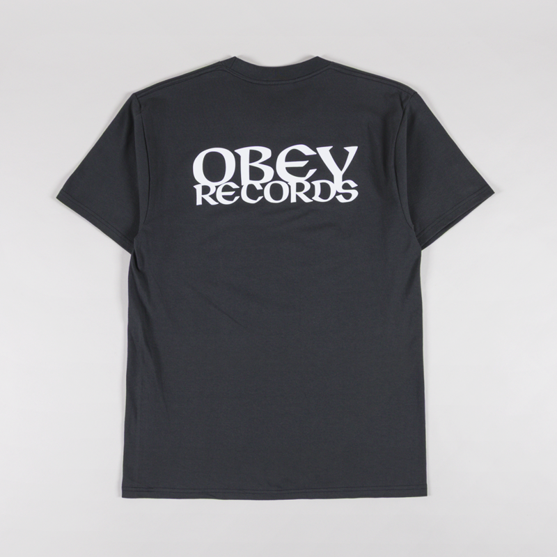 Obey Records Ear T Shirt Vintage Black
