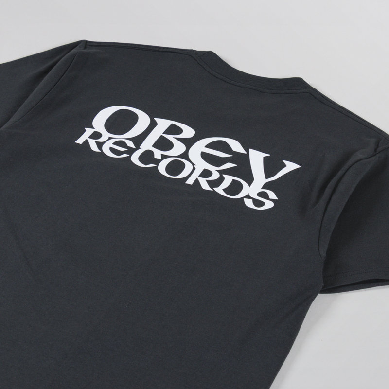 Obey Records Ear T Shirt Vintage Black-2