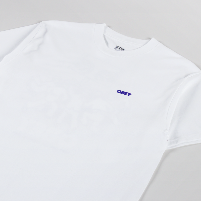 Obey Steady Mobbin' T Shirt White-3