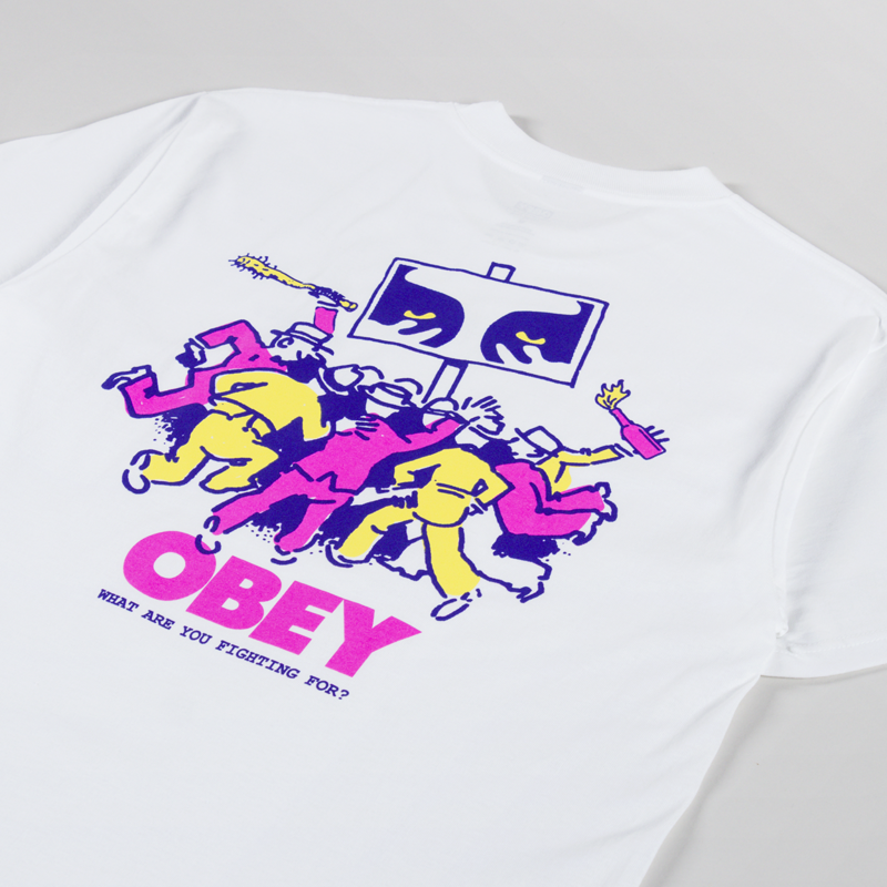 Obey Steady Mobbin' T Shirt White-2