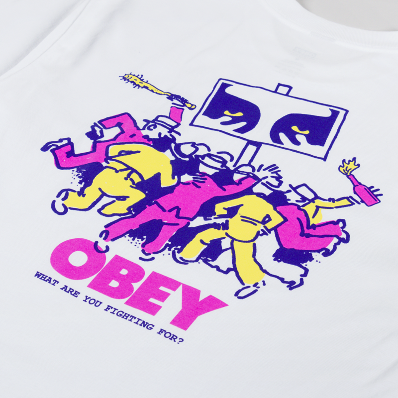 Obey Steady Mobbin' T Shirt White-4