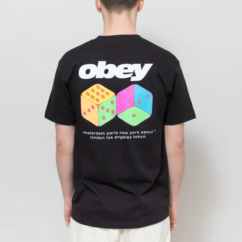 Obey Dice T Shirt Black