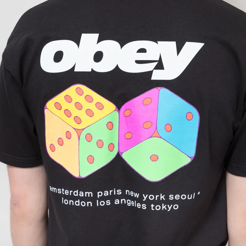Obey Dice T Shirt Black-2