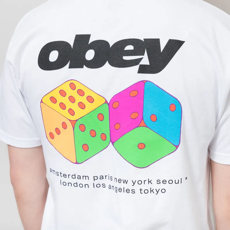 Obey Dice T Shirt White-2