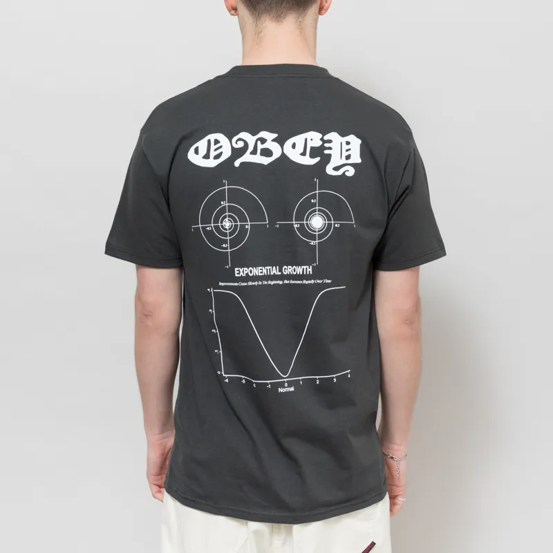 Obey Exponential Growth T Shirt Vintage Black