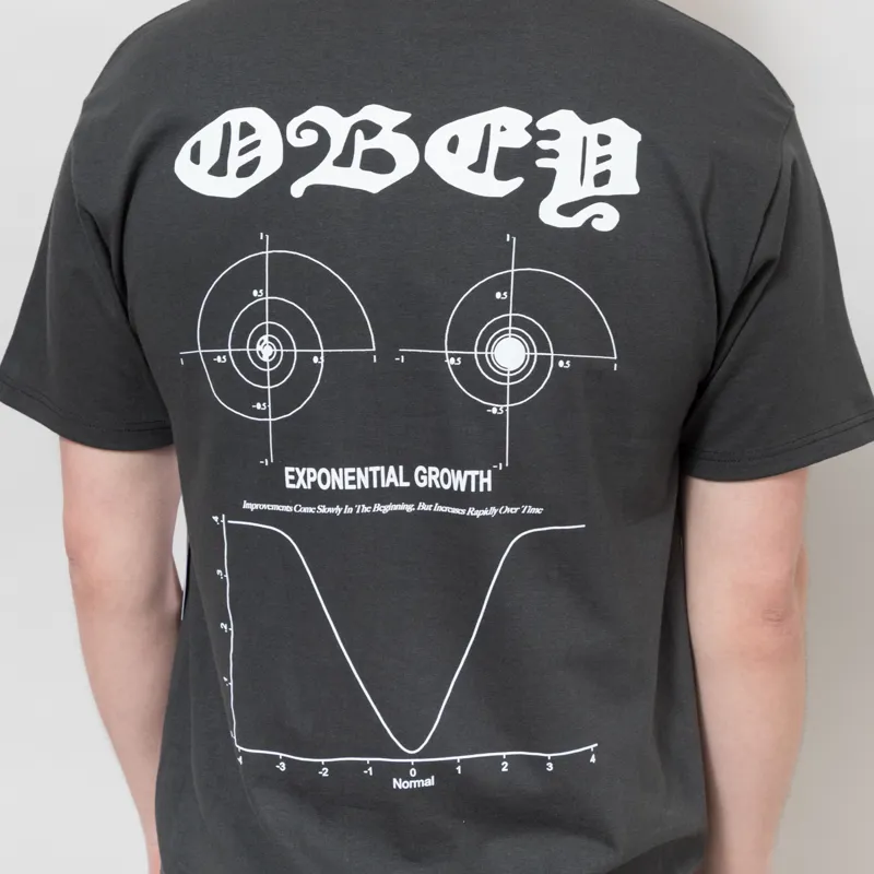 Obey Exponential Growth T Shirt Vintage Black-2