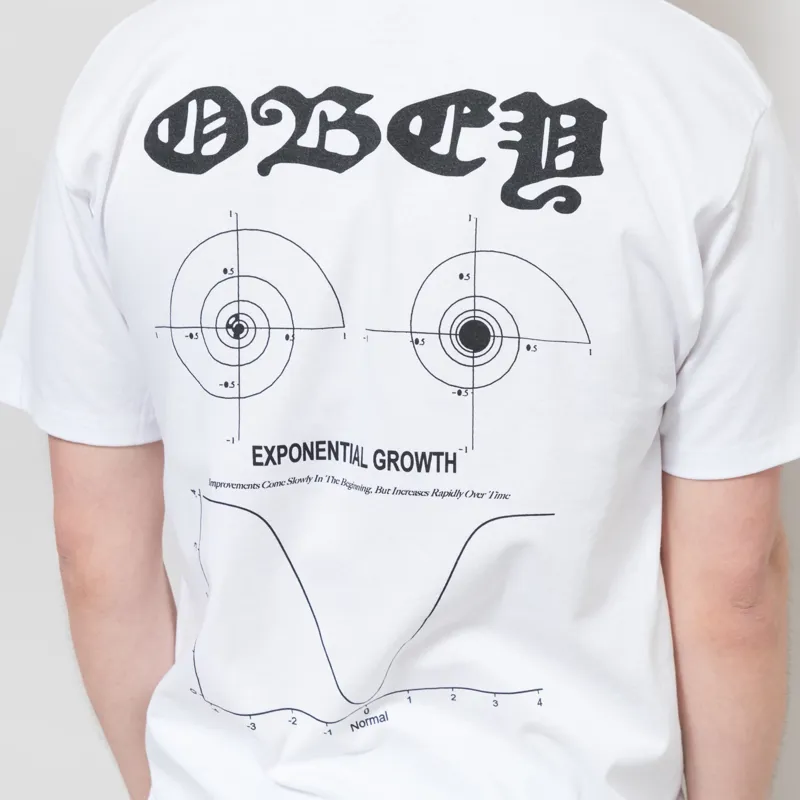 Obey Exponential Growth T Shirt White-2