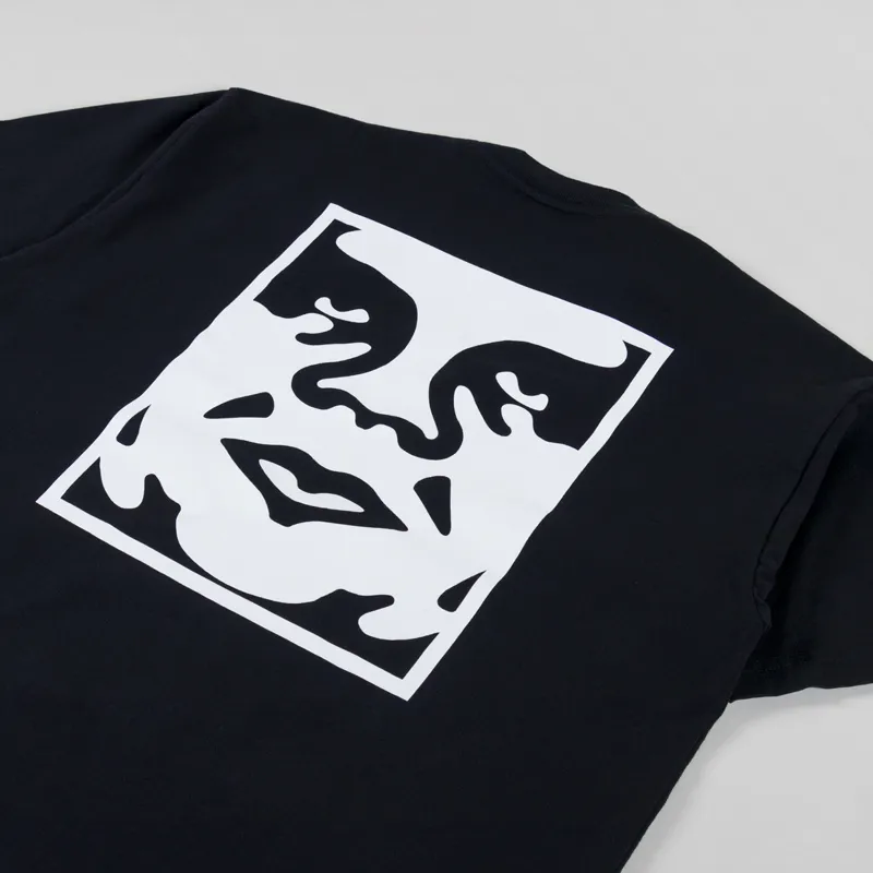 Obey Bold Icon Heavyweight T Shirt Jet Black-2