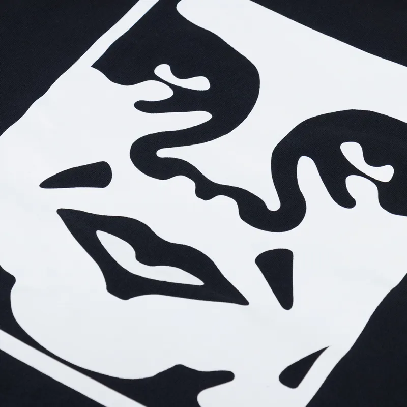 Obey Bold Icon Heavyweight T Shirt Jet Black-3