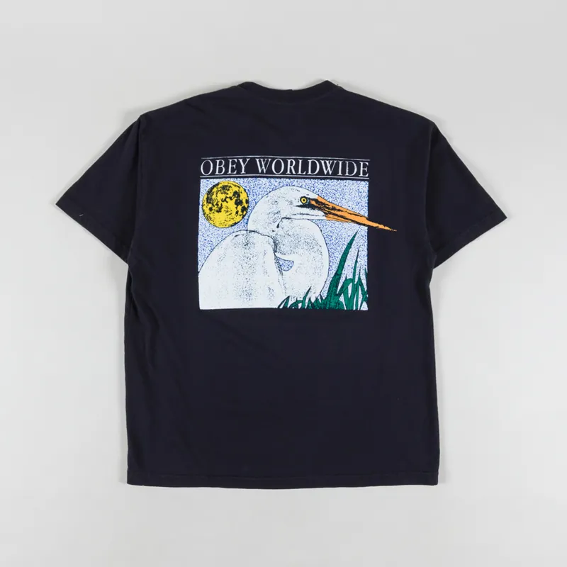 Obey Wildlife T Shirt Vintage Black